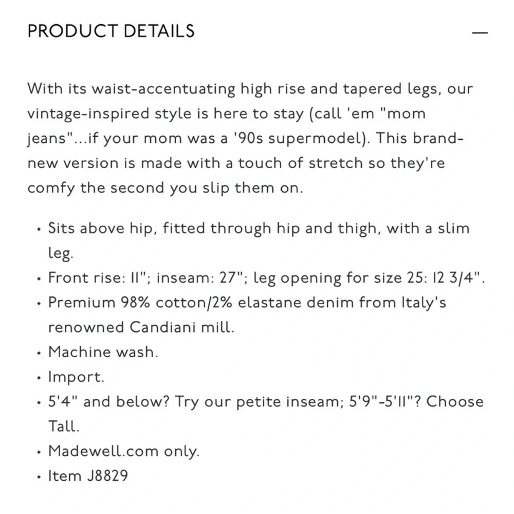 Madewell the perfect vintage jean - Picture 2 of 5